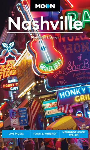 Moon Nashville: Live Music, Food & Whiskey, Neighborhood Walks (Moon U.S. Travel Guide) book cover by Moon Travel Guides, Margaret Littman