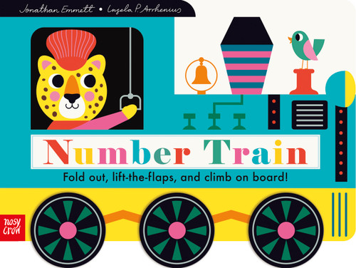 Number Train: Fold Out, Lift-the-Flaps, and Climb on Board! book cover by Jonathan Emmett