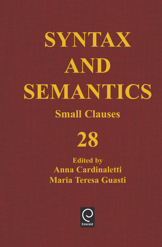 Small Clauses [9780126135282]