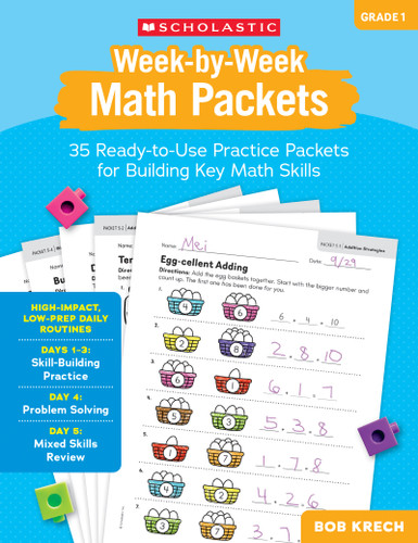 Week-by-Week Packets : Math (Gr. 1) book cover by Bob Krech