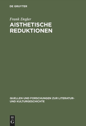 Aisthetische Reduktionen: Analysen zu Patrick Süskinds 'Der Kontrabaß', 'Das Parfum' und 'Rossini' book cover by Frank Degler