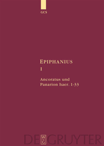 Ancoratus und Panarion haer. 1-33 book cover by 