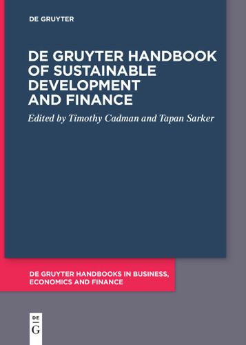 De Gruyter Handbook of Sustainable Development and Finance book cover by 