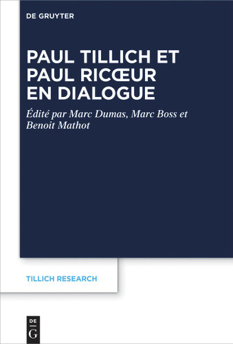 Paul Tillich et Paul Ricœur en dialogue book cover by 
