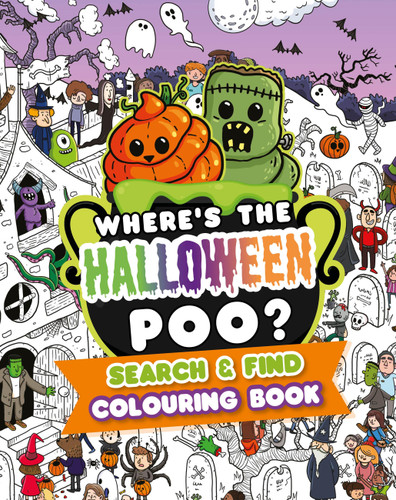 Where's the Halloween Poo? Search and Find Colouring Book book cover by Alex Hunter