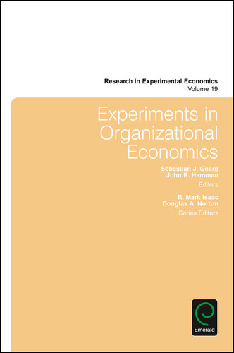 Experiments in Organizational Economics (Research in Experimental Economics #19) book cover by 