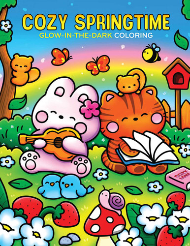 Cozy Springtime Glow-in-the-Dark Coloring (Cozy Glow-in-the-Dark Coloring) book cover by Editors of Thunder Bay Press