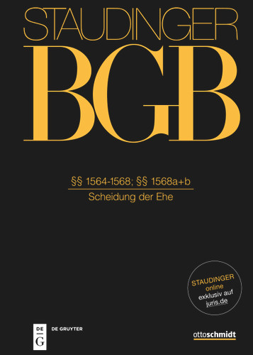 §§ 1564-1568b: (Scheidung der Ehe) book cover by 