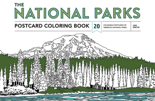 The National Parks Postcard Coloring Book: 20 Colorable Postcards of America's National Parks book cover by 