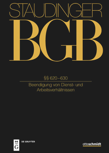 §§ 620–630: (Beendigung von Dienst- und Arbeitsverhältnissen) book cover by 