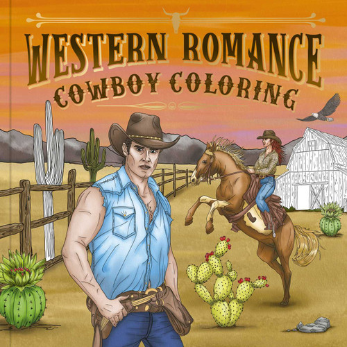 Western Romance Cowboy Coloring book cover by IglooBooks