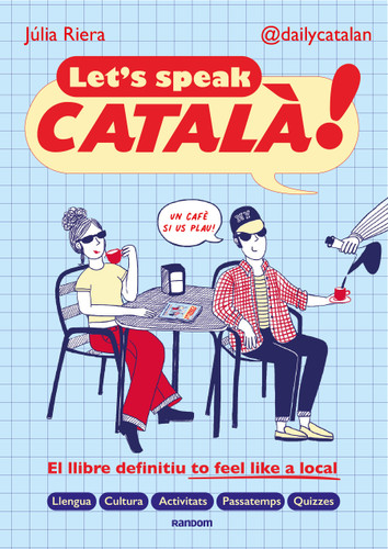 Let's speak català! / Let's Speak Catalán!: Catalan-English book cover by Julia Riera