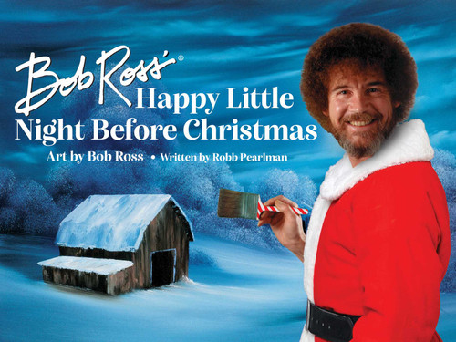 Bob Ross' Happy Little Night Before Christmas book cover by Robb Pearlman