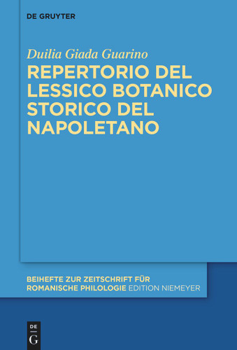 Repertorio del lessico botanico storico del napoletano book cover by Duilia Giada Guarino