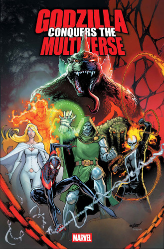 Godzilla Conquers The Multiverse (GODZILLA CONQUERS THE MULTIVERSE) book cover by Gerry Duggan
