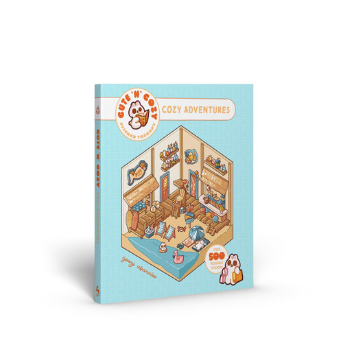 Cute 'n' Cozy Sticker Therapy: Cozy Adventures: Make your own adorable 3D scenes with over 500 stickers! (Cute 'n' Cozy) book cover by 