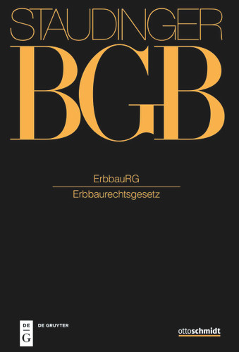 ErbbauRG: (Erbbaurechtsgesetz) book cover by 