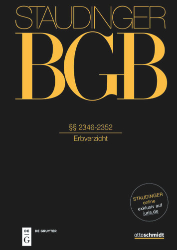 §§ 2346-2352: (Erbverzicht) book cover by 
