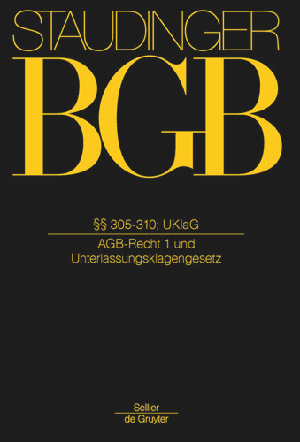 §§ 305-310; UKlaG: (AGB-Recht 1 und Unterlassungsklagengesetz) book cover by 