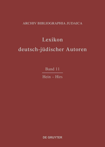 Hein-Hirs (Lexikon deutsch-jüdischer Autoren #Band 11) book cover by 