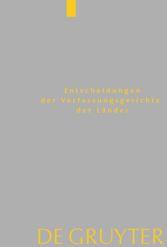 Baden-Württemberg, Berlin, Brandenburg, Bremen, Hamburg, Hessen, Mecklenburg-Vorpommern, Niedersachsen, Saarland, Sachsen, Sachsen-Anhalt, Schleswig-Holstein, Thüringen: 1.1. bis 31.12.2014 [9783110439274]