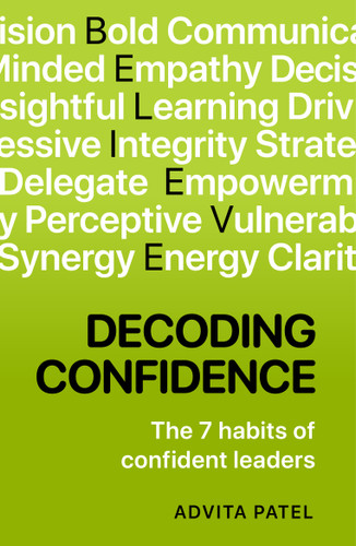 Decoding Confidence: The seven habits of confident leaders book cover by Advita Patel