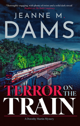 Terror on the Train book cover by Jeanne M. Dams
