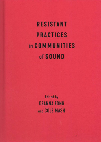 Resistant Practices in Communities of Sound book cover by 