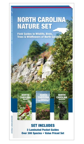 North Carolina Nature Set: Field Guides to Wildlife, Birds, Trees & Wildflowers of North Carolina (Nature Observation North America) book cover by 