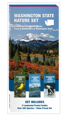 Washington State Nature Set: Field Guides to Wildlife, Birds, Trees & Wildflowers of Washington State (Nature Observation North America) book cover by 