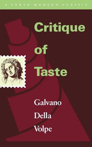Critique of Taste book cover by Galvano Della Volpe