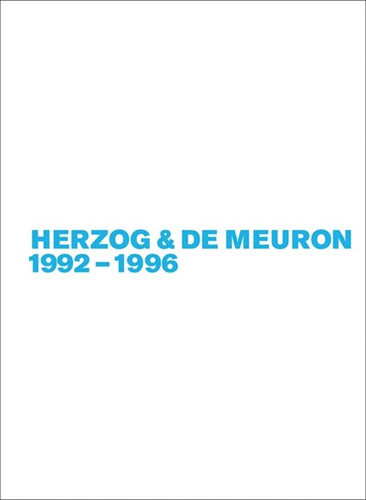 Herzog & de Meuron 1992-1996 book cover by Gerhard Mack