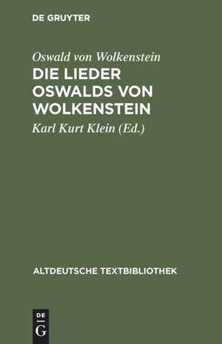 Die Lieder Oswalds von Wolkenstein book cover by Oswald von Wolkenstein