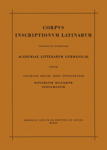CORP INSCR LAT VOL 16 SUPPL ND book cover by 