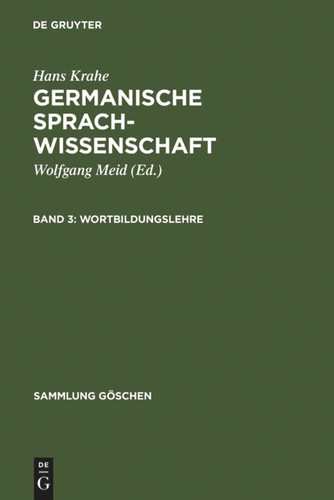 Wortbildungslehre (Sammlung Göschen) book cover by Hans Krahe