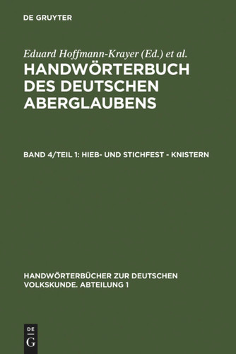 Hieb- und stichfest - knistern (Handwörterbücher zur deutschen Volkskunde) book cover by 