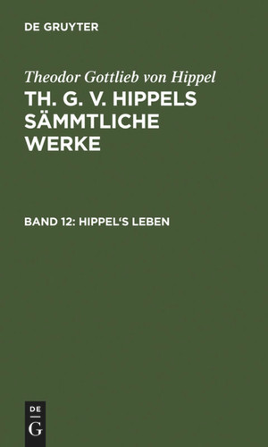 Hippel's Leben book cover by Theodor Gottlieb von Hippel