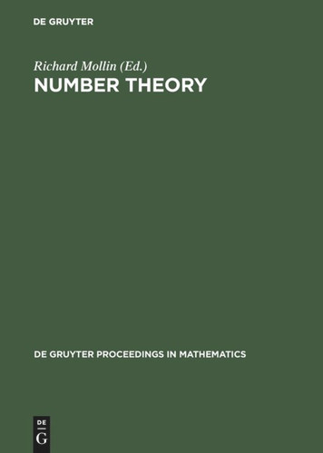 Number Theory: Proceedings of the First Conference of the Canadian Number Theory Association held at the Banff Center, Banff, Alberta, April 17–27, 1988 book cover by 