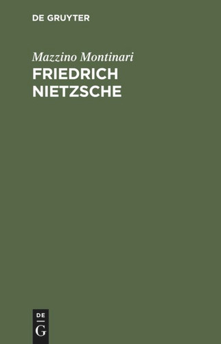 Friedrich Nietzsche: Eine Einführung book cover by Mazzino Montinari