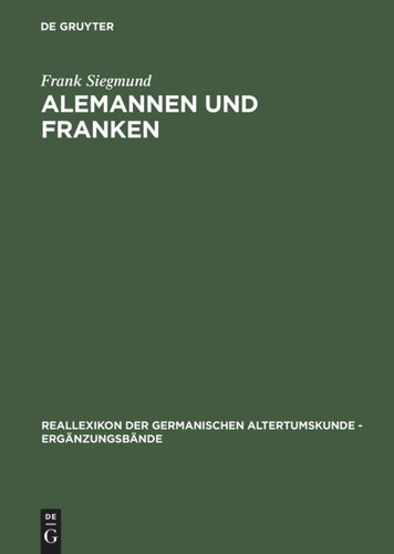Alemannen und Franken book cover by Frank Siegmund