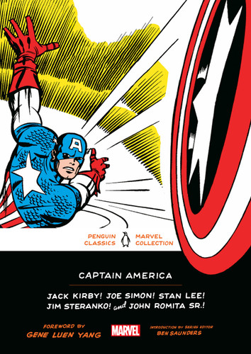 Captain America (Penguin Classics Marvel Collection) book cover by Stan Lee, Jim Steranko, John Romita Sr., Jack Kirby, Joe Simon