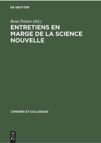 Entretiens en marge de La science nouvelle book cover by 