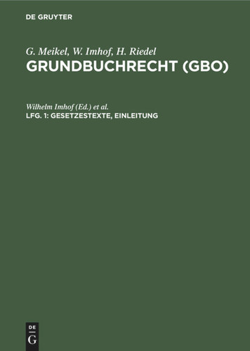 Gesetzestexte, Einleitung book cover by 