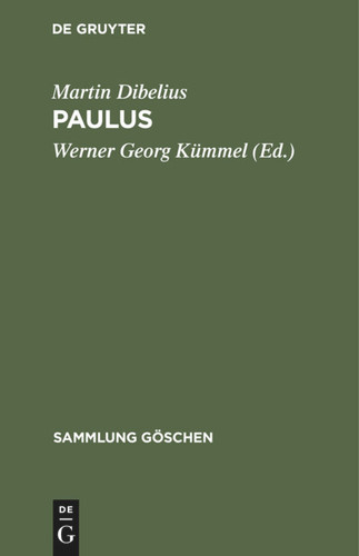 Paulus (Sammlung Göschen #1160) book cover by Martin Dibelius