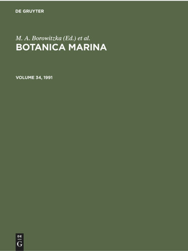 Botanica Marina. Volume 34, 1991 [9783112328095]