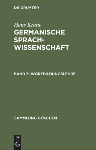Wortbildungslehre (Sammlung Göschen #2234) book cover by 