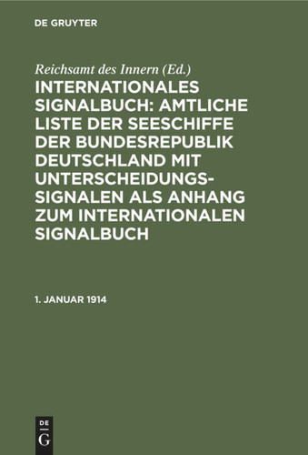 1. Januar 1914 book cover by 