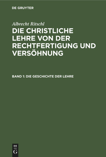Die Geschichte der Lehre book cover by Albrecht Ritschl