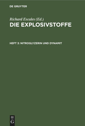 Nitroglyzerin und Dynamit [9783112432198]