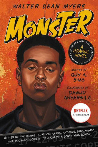 Monster: A Graphic Novel book cover by Walter Dean Myers, Guy A. Sims